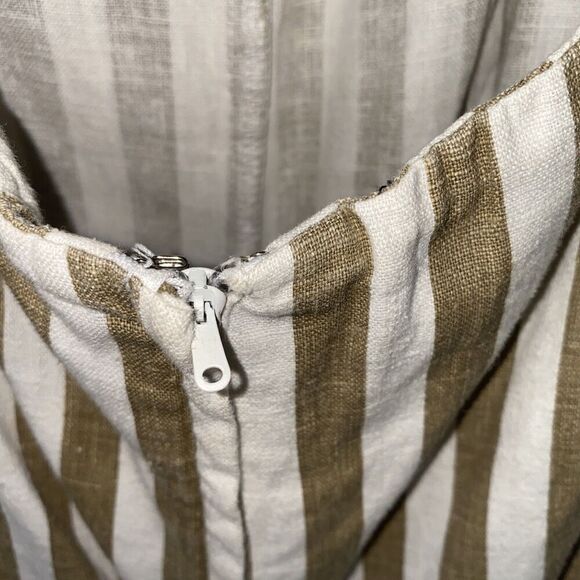 Newport News linen cotton stripe romper shorts playsuit Size 6 - Picture 5 of 7